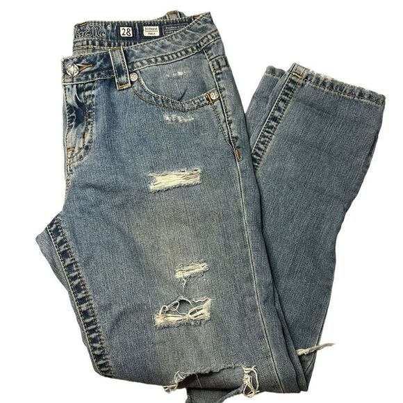 Miss Me Jeans boyfriend ankle distressed jeans size 28 - Picture 3 of 6